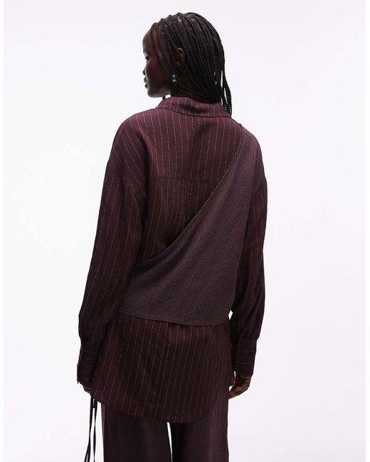 ASOS Red Wrap Shirt