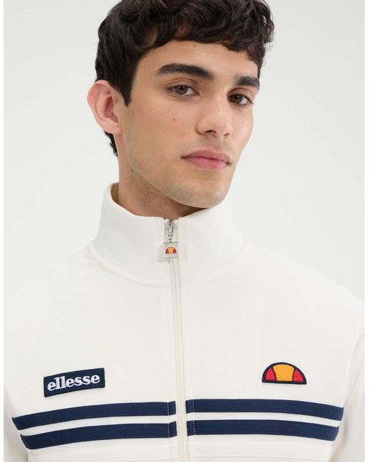 Ellesse White Vicenza Track Jacket for men