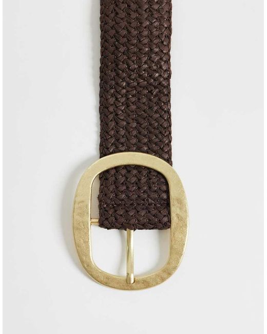 Mango Brown Raffia Belt