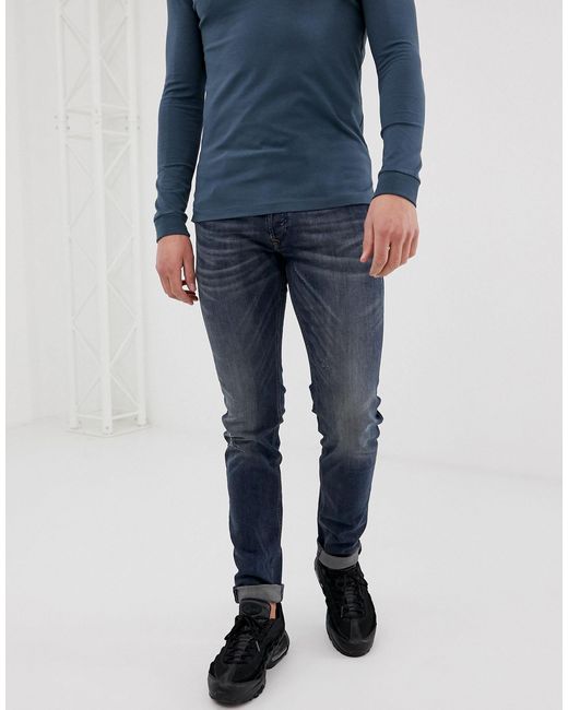 DIESEL Blue Sleenker Skinny Fit Jeans for men