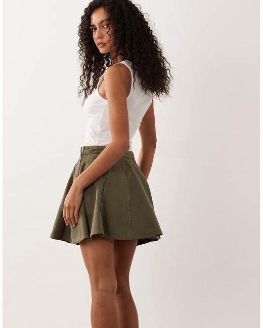 ASOS Green Flippy Mini Skirt