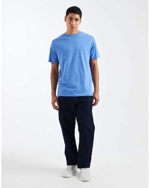 ASOS – basic-t-shirt in Blue für Herren