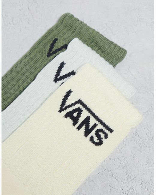 Classic - confezione da 3 paia di calzini multicolore di Vans in White