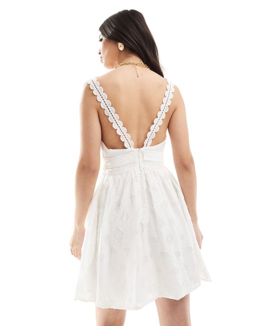 French Connection White Freya Organza Mini Dress