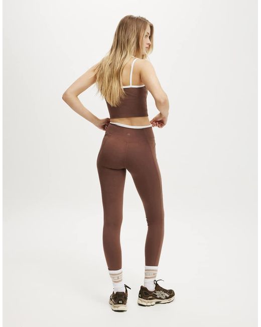 Cotton On Natural Ultra Soft Side Pocket Full Length Tight