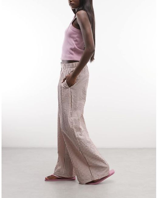 Daisy Street Multicolor Asymmetric Placket Wide Leg Pants