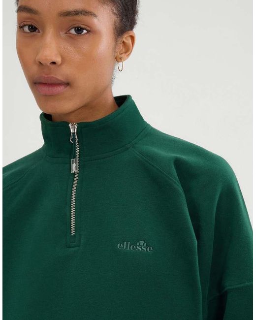 Ellesse Green Carrera 1/4 Zip Sweatshirt