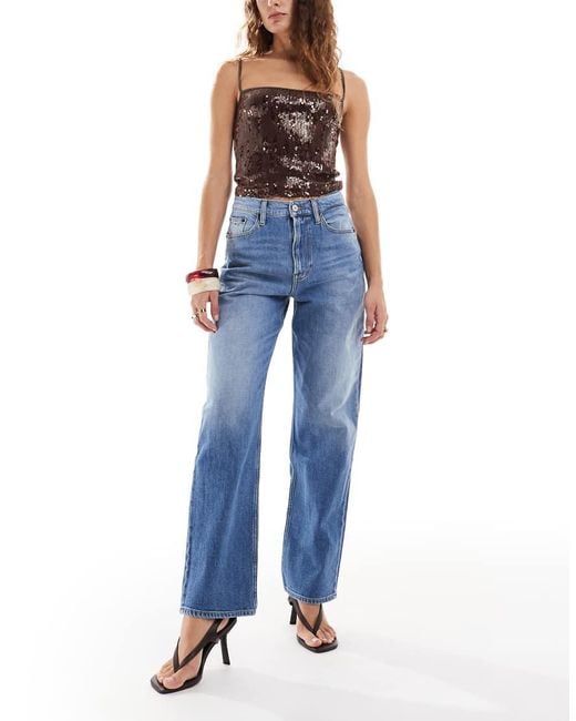 Tommy Hilfiger Blue Layla Slim Straight Jeans