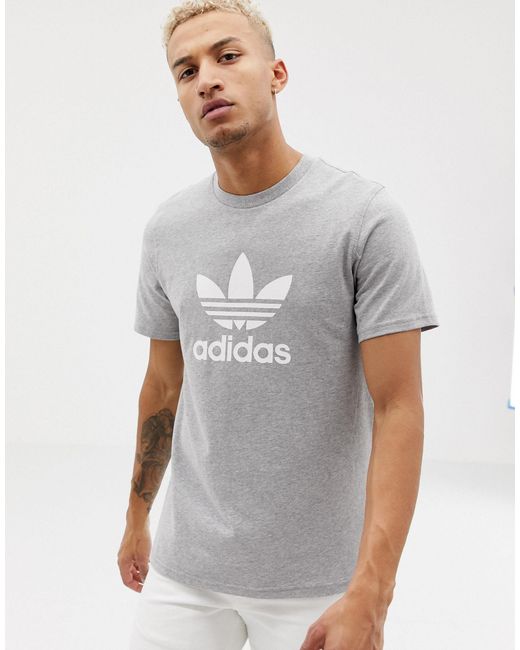 Adidas Originals Gray Trefoil Oversized T-shirt
