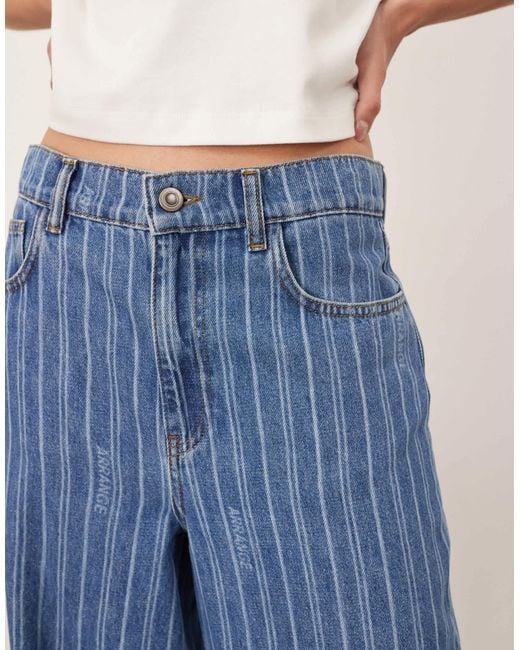 ARRANGE Blue Parker Denim High Waist Slouchy Turn Up Jean