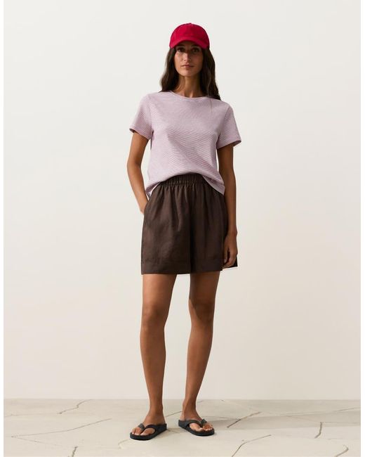 Oysho Natural 100% Linen Shorts