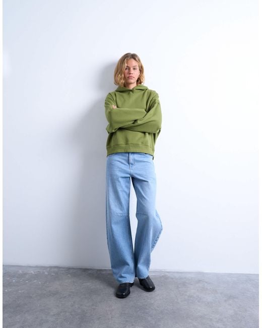 TOPSHOP Green Ultimate Hoodie