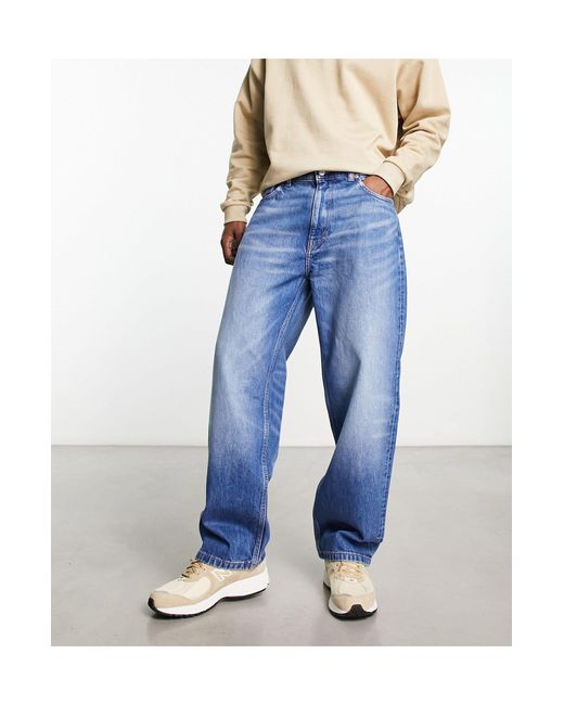 Weekday Blue Galaxy Loose Fit Straight Leg Jeans for men