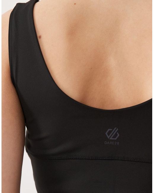 Dare 2b Black Quick-Dry Super-Stretch Refresh Cropped Tank