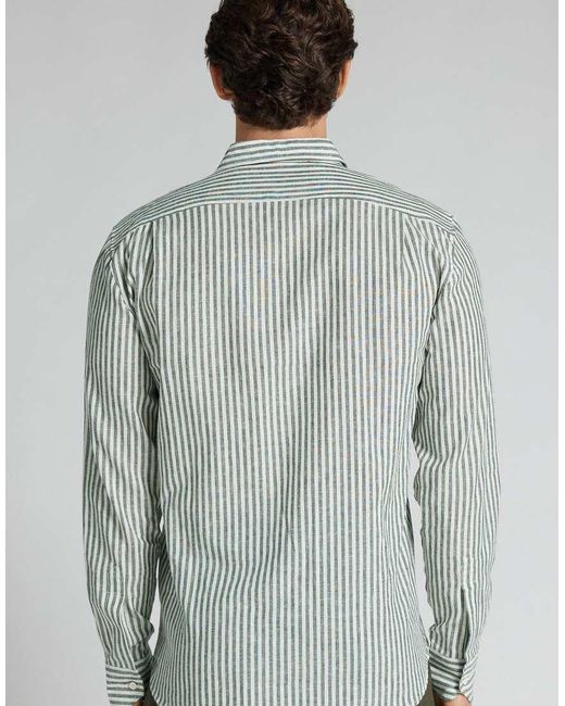 Intimissimi Gray Linen & Cotton Shirt for men