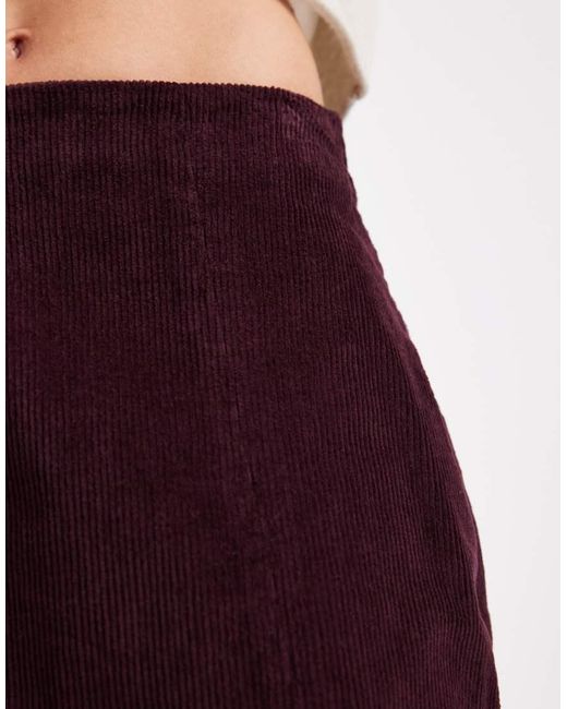 Vero Moda White Corduroy Notch Front Mini Skirt