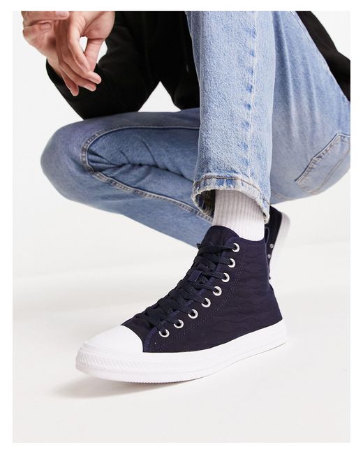 Chuck taylor all star hi - sneakers alte nere comode trapuntate da Uomo di  Converse in Blu | Lyst