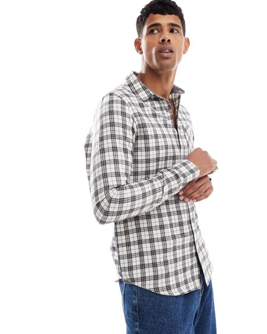 Brave Soul White Check Shirt for men