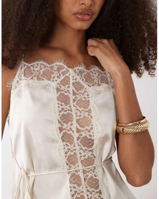 ASOS White Lace Button Front Cami