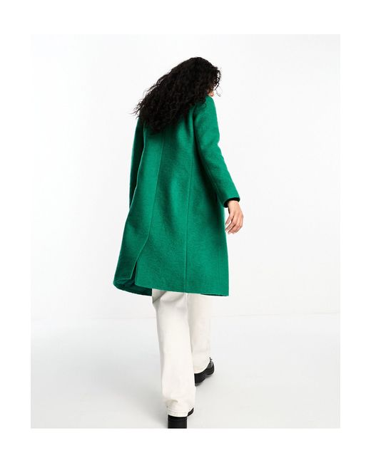 Manteau classique style universitaire en laine mélangée Helene Berman en coloris White