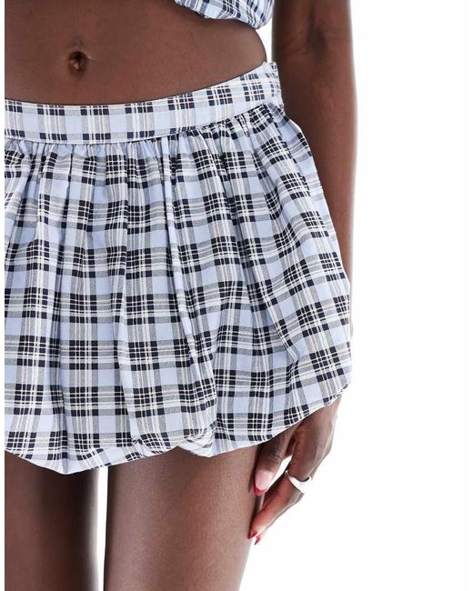 Hollister Blue Bubble Mini Skirt Co-ord