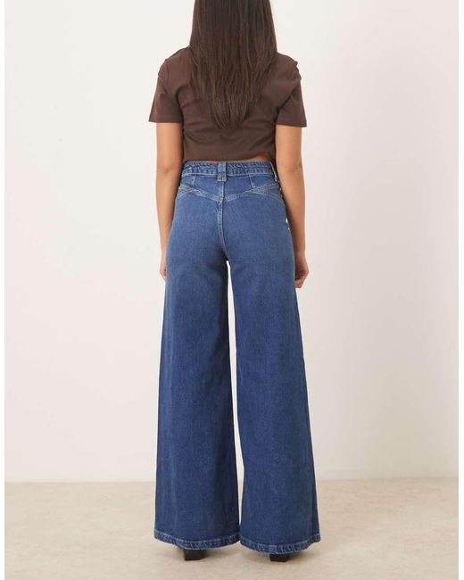 Free People Blue Kellee High Rise Palazzo