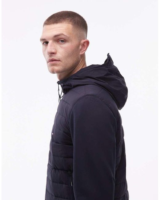 Tommy Hilfiger Blue Performance Padded Jacket With Hood for men