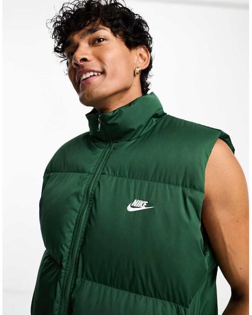 nike gilet mens green