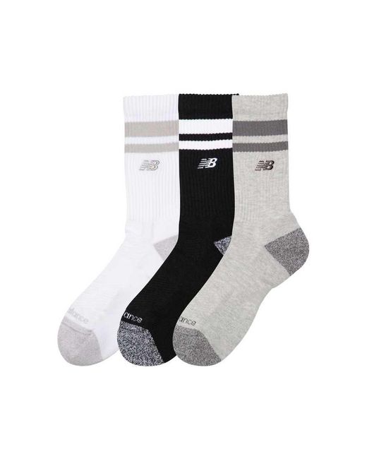 New Balance Multicolor Active Premium Stripe Crew Socks 3 Pack