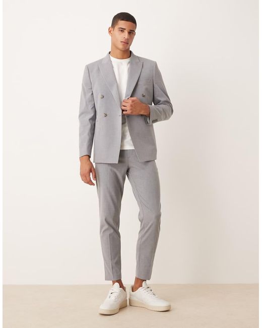 ASOS Gray Tapered Suit Trousers for men