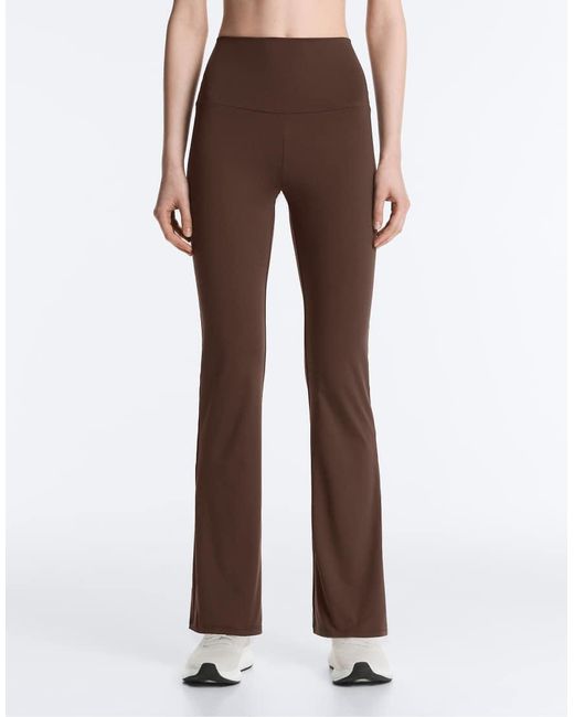 Oysho White Comfortlux High-rise Flare Trousers