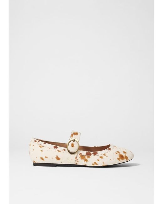 & Other Stories Brown Premium Mary Jane Buckle Ballet Flats