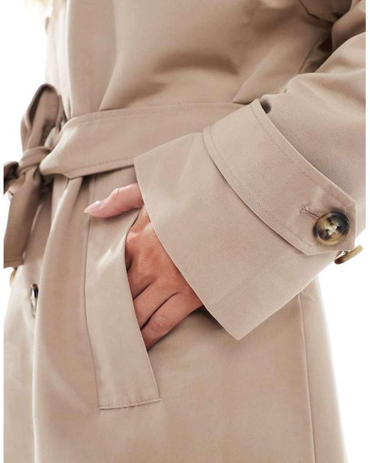 Vero Moda Natural Longline Belted Trench Coat
