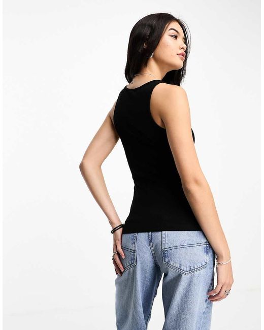ONLY Geribbelde Tanktop in het White
