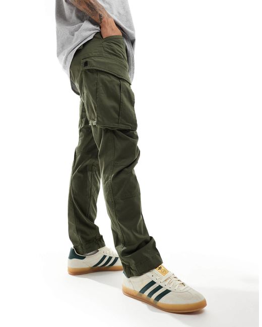 G-Star Green Rovic 3D Regular Tapered Cargo Trousers for men