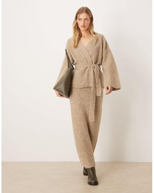 Y.A.S Natural – premium – strukturierter strick-maxirock