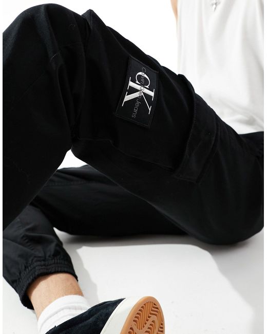 Pantalones cargo negros Calvin Klein de hombre de color Black
