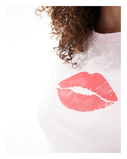 ASOS Pink Asos design curve – knapp geschnittenes t-shirt