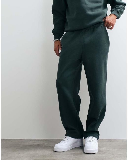 ASOS Green Wide Leg jogger With Piping for men