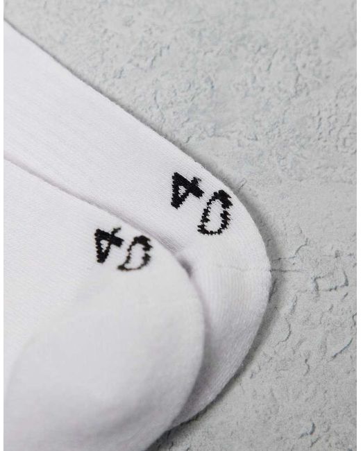 4505 White 3 Pack Quarter Length Socks With Arch Support