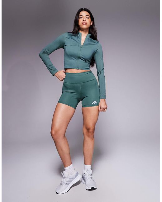 Adidas Originals Blue Adidas Running Adi365 legging 5"" Shorts