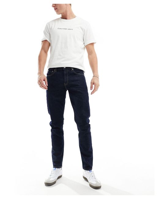 Calvin Klein – schmal zulaufende, enge jeans in Blue für Herren