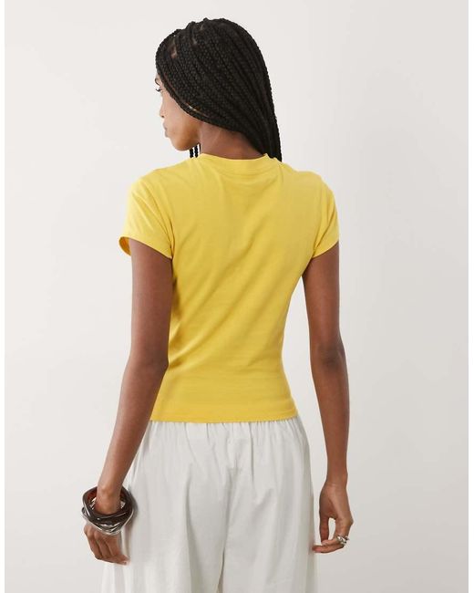 ASOS Yellow Baby Tee With Drinking Of You Slogan