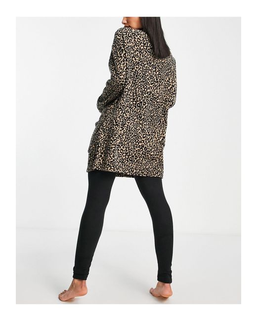 DKNY Lounge Stretch Fleece Cardigan And 