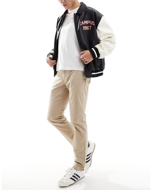 Pantalon chino ajusté en sergé stretch - beige kaki Polo Ralph Lauren pour homme en coloris Natural