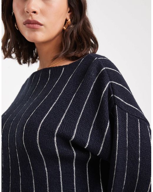 ASOS Blue – gestreifter pullover