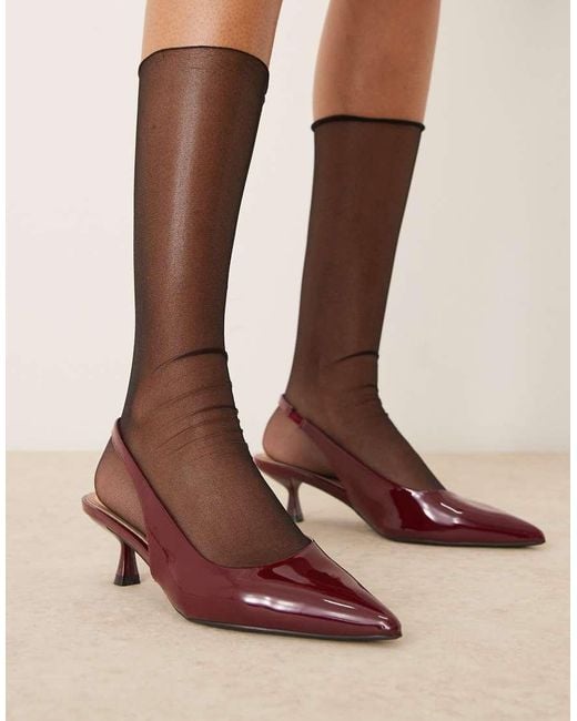 New Look Brown Pointed Kitten Heeled Shoe