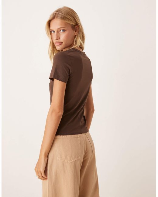 T-shirt ajusté - marron JJXX en coloris Brown