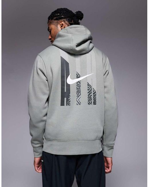 Sudadera Con Capucha Y Estampado Gráfico De Air Nike de hombre de color Gray