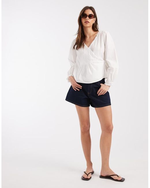 Levi's White Boho Wrap Blouse